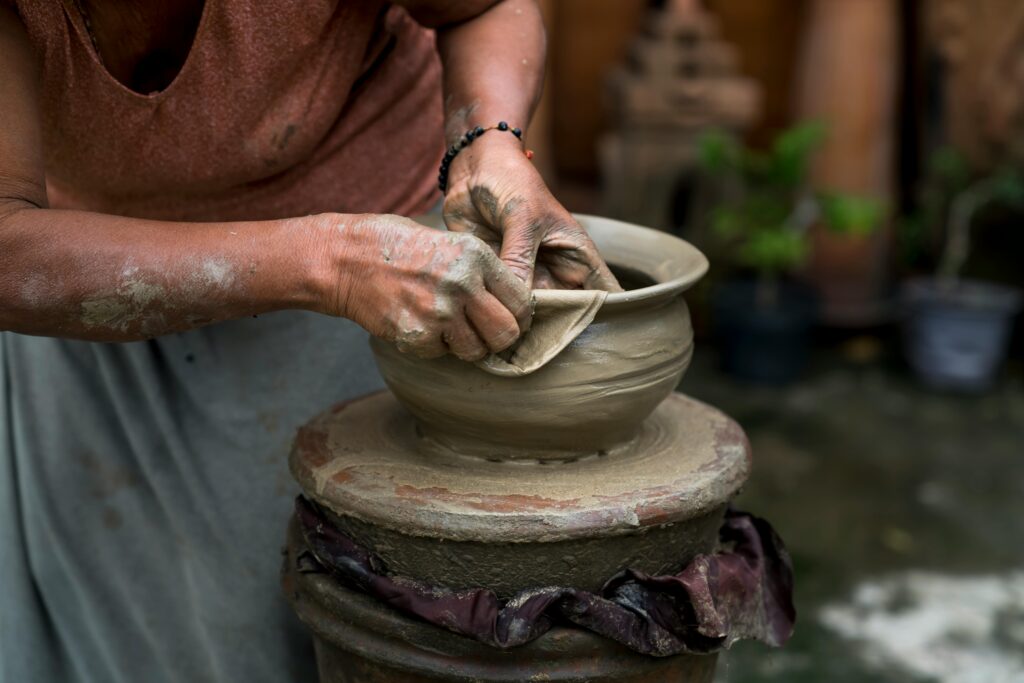 First Beatitude's meaning: poor in spirit clay pot