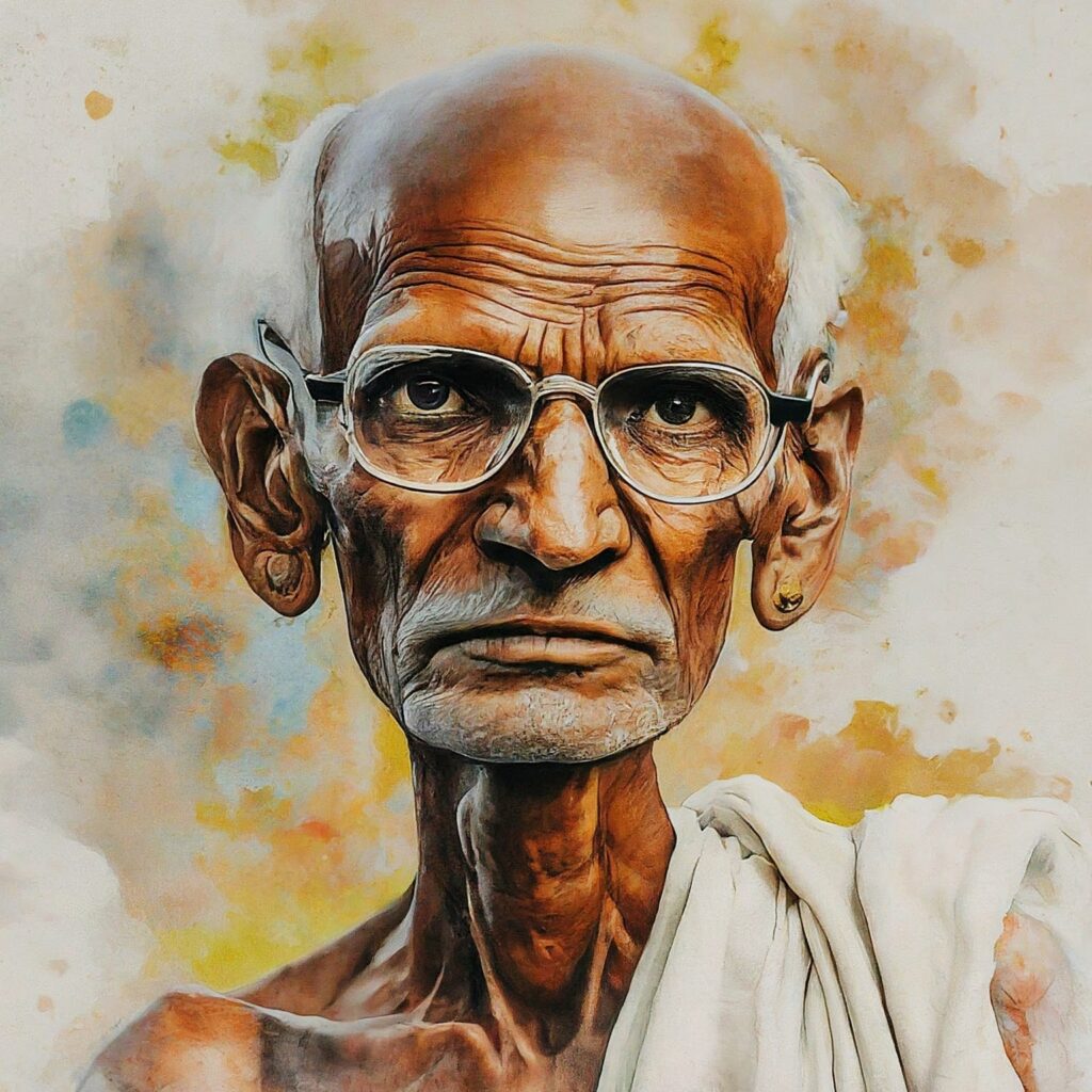 Gandhi the strong are merciful and forgiving